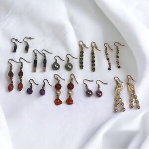 Lot of 10 Vintage Dangle Drop Earrings